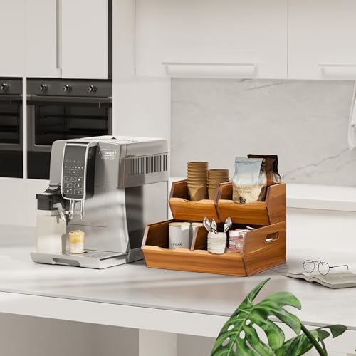 Acacia Wood Pantry Storage Bins – Stackable Open Front Kitchen Baskets for Potato, Onion, Fruit, Bread & More – Rustic Wooden Basket for Pantry - Easy Assembly with Tools & Hardware Included - Image 8