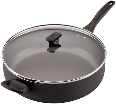 Farberware Dishwasher Safe Nonstick Jumbo Cooker/Saute Pan with Helper Handle - 6 Quart, Black - Image 7