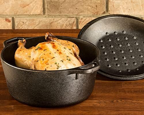 Lodge L8DOL3 Cast Iron Dutch Oven with Dual Handles, Pre-Seasoned, 5-Quart - Image 6