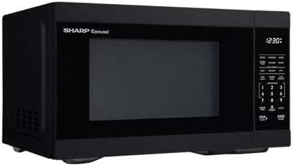 SHARP Countertop Microwave Oven with Removable 12.4" Carousel Turntable, 1000 Watt, 1.1 Cubic Feet, Black - Image 4